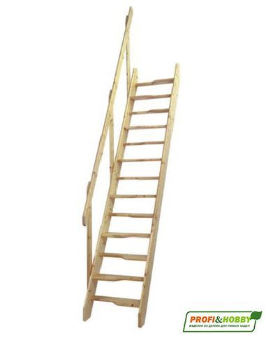 Лестница М-011у с поручнем ель