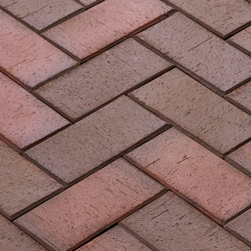 Клинкер тротуарный ЛСР 0,51НФ темно-красный флэшинг "Глазго"