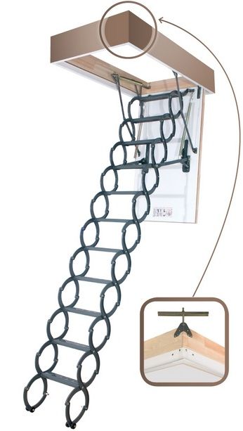 Лестница чердачная FAKRO LST 80*70/260-280 см
