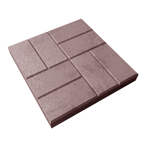 Тротуарная плитка Арт Альянс 8 кирпичей (шагрень) 300 х 300 х 30 Красный