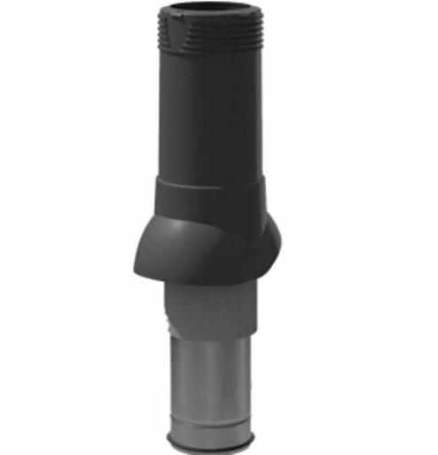 Выход вентиляционный изолированный Технониколь D125/160 H=700 мм черный