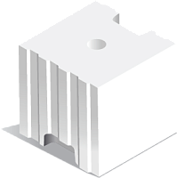 Блок силикатный полнотелый стеновой Novoblock Новоблок 250х250х250