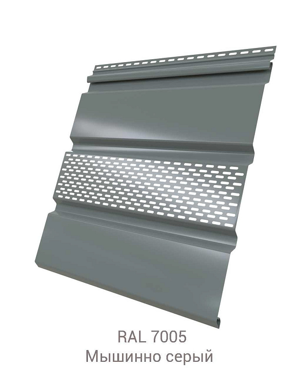 Софит металлический с частичной перфорацией Grand Line GreenCoat Pural Matt BT 0.5